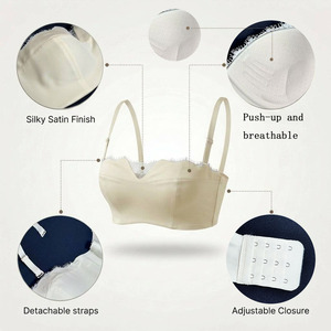 Ropa Interior Femenina <span class=keywords><strong>de</strong></span> Alta Calidad, Lencería Invisible <span class=keywords><strong>de</strong></span> <span class=keywords><strong>Encaje</strong></span>, Sujetador Push-Up Largo - Product Image 4