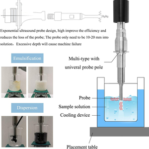 Ikeme เครื่องตรวจอัลตราโซนิคเครื่องทำอิมัลซิไฟเออร์เครื่องผสมเซลล์เครื่องสกัดเห็ดสำหรับนาโนอิมัลชัน - Product Image 4
