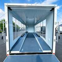 Semi-remorque de transport de conteneurs lourds en acier pour la logistique maritime et le transport de voitures de sport