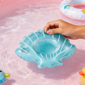 Porte-gobelet coquillage gonflable, porte-boissons flottant <span class=keywords><strong>pour</strong></span> <span class=keywords><strong>piscine</strong></span> et plage, plateau de rangement décoratif <span class=keywords><strong>pour</strong></span> salle de bain et bureau - Product Image 4