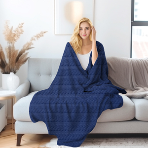 Manta de Sherpa Jacquard 3D, Poliéster Reciclado, Suave y Cálida, Venta al Por Mayor, Fábrica GRS - Product Image 6