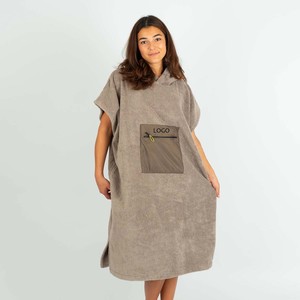 Serviette de plage à capuche en coton éponge personnalisée en gros pour adultes, <span class=keywords><strong>poncho</strong></span> pour le <span class=keywords><strong>surf</strong></span> et la natation - Product Image 3