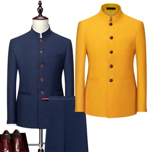 <span class=keywords><strong>Traje</strong></span> <span class=keywords><strong>de</strong></span> Hombre Talla Grande con Cuello Mao, Blazer Amarillo para <span class=keywords><strong>Novio</strong></span>, Chaqueta <span class=keywords><strong>de</strong></span> Negocios 6XL, Abrigo Tradicional, Blazer <span class=keywords><strong>de</strong></span> Boda - Product Image 1
