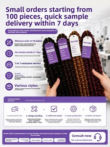 Lot de 4 mèches pré-étirées EZ Expression pour tresses, 60 pouces, 320g, texture Yaki, 34 couleurs, pour tresses sans nœuds, box braids, cornrows, extensions à enfiler, vente <span class=keywords><strong>en</strong></span> gros - Product Image 5