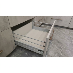 Modern Silent Soft Close 199 Round Steel Box <b>Slide</b> Quiet Closing Mechanism for Kitchen Bedroom Bathroom Cabinet <b>Drawer</b> Systems - Product Image 1