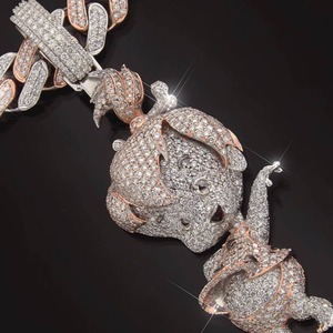 Luxury Moissanite Diamond Pendant Necklace Hip Hop Iced Out Cartoon Pendant for Women Available at Wholesale Prices - Product Image 4