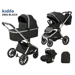 Passeggino Reversibile 3-in-1 Kidilo per Neonati, Carrozzina Reclinabile con Chiusura a Un Tasto - Product Image 1