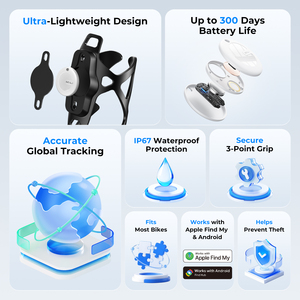 MiLi MiTag Traceur GPS Intelligent Étanche IP67 Antivol pour Vélo Support Bouteille d'<span class=keywords><strong>Eau</strong></span> Compatible IOS Android et AirTag Navigation GPS - Product Image 4