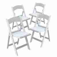 Chaise pliante d'extérieur en résine blanche pour événements, mariages, Wimbledon et jardins – Vente en gros pour marchés en ligne chinois