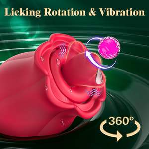 Büyük ağız şekilli enayi vibratör nipeller Anal Clit klitoral stimülasyon dil yalama emme vibratör kadınlar için gül seks oyuncak - Product Image 4