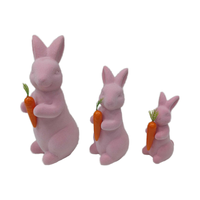 Anpassbare Glasierte Samt-Keramik Oster-Heimdekoration Blumentopf Hase Schmetterling Frühlings-Figuren