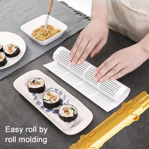 Kit completo de 2 piezas para hacer <span class=keywords><strong>sushi</strong></span> Máquina de <span class=keywords><strong>sushi</strong></span> amarilla de plástico fácil para el hogar Camping Picnic y fiesta para principiantes - Product Image 6