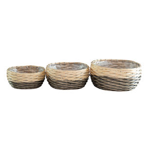 Vasi per Piante in Vimini Fatti a Mano Vintage, Fioriere in Rattan Rustico Intrecciato - Product Image 3