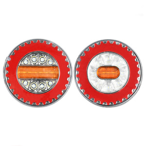 Luces traseras LED redondas para remolque, luces LED para freno de parada, señal de giro, lámpara de marcha atrás, luz trasera, OEM, remolque, camión, COB, <span class=keywords><strong>PC</strong></span> + carcasa de aluminio - Product Image 4