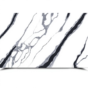 Free Sample 100% Vietnam Artificial Quartz Panda White Big Slab Modern 20mm Thick Hotel Kitchen Bathroom Vanity Top Table Top - Product Image 1