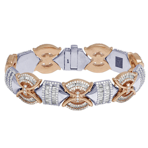 Premium 925 Sterling Silver Cuban Link Bracelet with Round Cut Moissanite Fashion Jewelry for <b>Men</b> Women - Product Image 5
