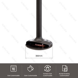 CRUISE OEM Calentador <span class=keywords><strong>de</strong></span> llama decorativo para interiores <span class=keywords><strong>Chimeneas</strong></span> colgantes Estufa <span class=keywords><strong>de</strong></span> <span class=keywords><strong>leña</strong></span> Techo Chimenea suspendida <span class=keywords><strong>de</strong></span> 800mm - Product Image 4