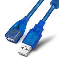 Kabel USB 2.0/3.0 SENYE 3 Kaki 28/24AWG Tembaga Murni Berlapis PVC Kepang 3A Pengisian Cepat Ekstensi Komputer Male Female
