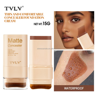 Meilleur vendeur transfrontalier TVLV Concealer Eraser Stick de fond de teint à double extrémité, 9 couleurs Fond de teint solide imperméable et non agglomérant