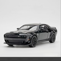 Diecast Metal sonido luz simulación tirar hacia atrás aleación coleccionable pantalla juguete modelo Dodge Hellcat modelo Coche