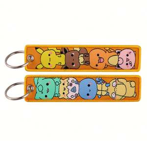 Porte-clés et lanière brodés double face, motif Eeveelution, anti-perte, style anime et dessin animé mignon, pour Pokémon - Product Image 6