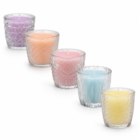 Vente en gros de verres à eau vintage multi-motifs, porte-bougie en verre transparent gaufré, cadeau de fête, décoration de table, récipient