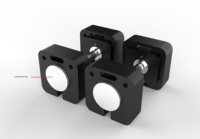 Ensemble d'haltères réglables 3-en-1 en acier pour la gym, ajustement rapide, pour usage domestique et commercial, argent/noir, 12kg-102kg