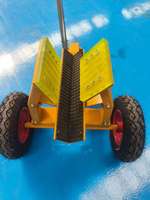 Chariot de transport en fer avec plateforme / chariot de manutention pour feuilles de verre, 2 roues, durable