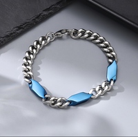 Bracelet Chaîne Maille Cubaine en Acier Inoxydable pour Hommes 22cm 10mm Bracelets Maillons Tendance Plaqué Or Vente en Gros