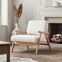 Fauteuil paresseux moderne pour chambre et appartement, idéal pour la lecture et le repos, confortable, semi-allongé, en bois massif