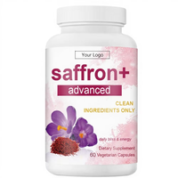 Capsules de suppléments avancés au safran OEM 10-en-1 : Extrait de safran, Vitamine C, Magnésium, Curcuma, Ashwagandha – Capsule végétalienne