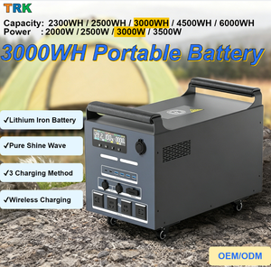 3000Wh Portable Power Station Solar Portable <b>Generator</b> 3000W Wireless Charging Outdoor <b>Camping</b> Home Backup 110V 220V TRK-MTL70 B - Product Image 4