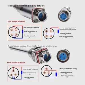 ปลั๊กอากาศยาน WZP-270 แบบ PT100 ตัวต้านทานความร้อน เกลียว M16 เกลียวปรับแต่งได้ เซ็นเซอร์วัดอุณหภูมิ เทอร์โมคัปเปิล ปลั๊กอากาศยาน - Product Image 1