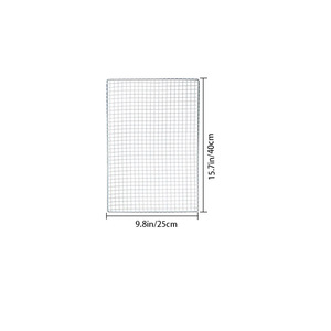 Portable BBQ Grill Wire Cooking Grate 40x25cm Easily Cleaned For Outdoor Grilling Meat - Product Image 1