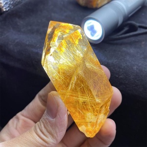 Commercio all'ingrosso Dorato Naturale Quarzo Rutilato Bacchetta Punti Rutilo Pietra Levigata <span class=keywords><strong>Torre</strong></span> <span class=keywords><strong>Di</strong></span> Guarigione Regali - Product Image 1