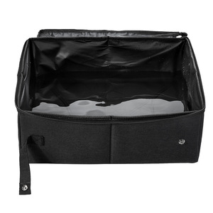 Folding <b>Cat</b> Litter <b>Box</b> Rectangle Gray And Black Waterproof Oxford Cloth Portable Pet Toilet 40x30x11cm 40x50x11cm 55x42.5x13cm - Product Image 4