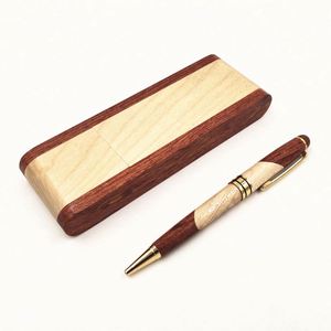Juego de bolígrafos de madera personalizados con grabado, juego de bolígrafos de escritura ejecutivos corporativos promocionales - Product Image 2