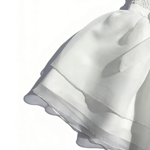 उच्च गुणवत्ता वाले बच्चे मीठे राजकुमारी पोशाक फीता धनुष पुफी तुले स्कर्ट बैक जिपर जन्मदिन पार्टी - Product Image 2