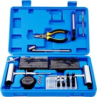 Kit de réparation de pneus crevés 68 pièces, kit de réparation de pneus robuste pour réparer les crevaisons, kit de patchs universels pour pneus avec étui pour voiture, camion