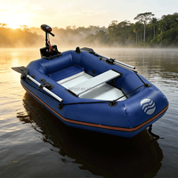 Bateau de sauvetage d'urgence pliable, léger et durable, en PVC rigide, monoplace, type yacht sportif électrique, épaissi et stable