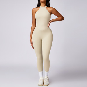 Tuta sportiva di vendita calda <span class=keywords><strong>abbigliamento</strong></span> da donna tuta da Yoga con sollevamento del sedere un pezzo tutina senza schienale tutina senza maniche da palestra body - Product Image 4