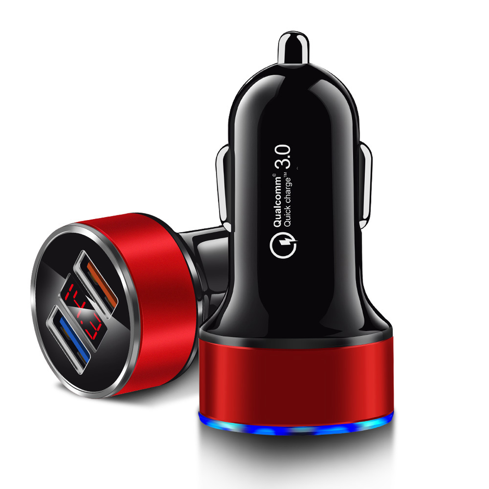 30W Dual USB-A QC Fast Car Charger
