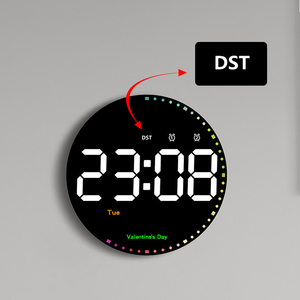 <span class=keywords><strong>Horloge</strong></span> murale numérique intelligente LED ronde géante <span class=keywords><strong>avec</strong></span> <span class=keywords><strong>date</strong></span> <span class=keywords><strong>et</strong></span> <span class=keywords><strong>jour</strong></span>, affichage de l'heure, de la température <span class=keywords><strong>et</strong></span> de la lumière nocturne, décoration intérieure - Product Image 5