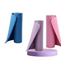 Tapis de yoga NBR - Épais (8-10 mm), antidérapant, absorbant les chocs, silencieux, extra-large, extra-long, avec sangle et sac en maille pour adulte