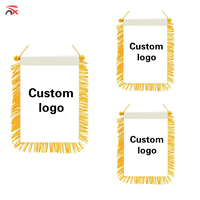 Drapeau suspendu personnalisé en polyester pour intérieur, mini-drapeau de club de football, fanions de football avec différentes formes