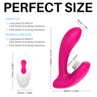 Ferngesteuerter Saugvibrator für Frauen G-Punkt Klitoris-Stimulation Weibliche Masturbation Vibro-Massagegerät für Damen