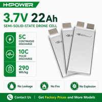 Batterie lithium pour drone HHPOWER 3.7V 22Ah semi-solide 290Wh/kg 5C à décharge rapide 22000mAh pour UAV FPV