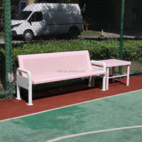 Nouvelle arrivée de bancs de court de tennis modernes en métal personnalisé bancs avec dossier chaises à baldaquin banc d'extérieur