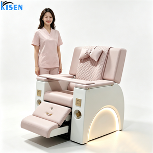 Sillón de Manicura de Cuero Sintético Negro para Salón de Belleza, Silla de Masaje Eléctrica sin Tuberías, Silla de Manicura Simple para Pedicura - Product Image 4
