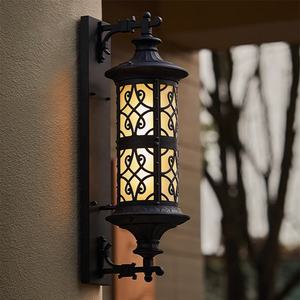 <span class=keywords><strong>Style</strong></span> européen à l'ancienne grande applique murale extérieure LED murale noir marron étanche et antirouille IP65 - Product Image 5